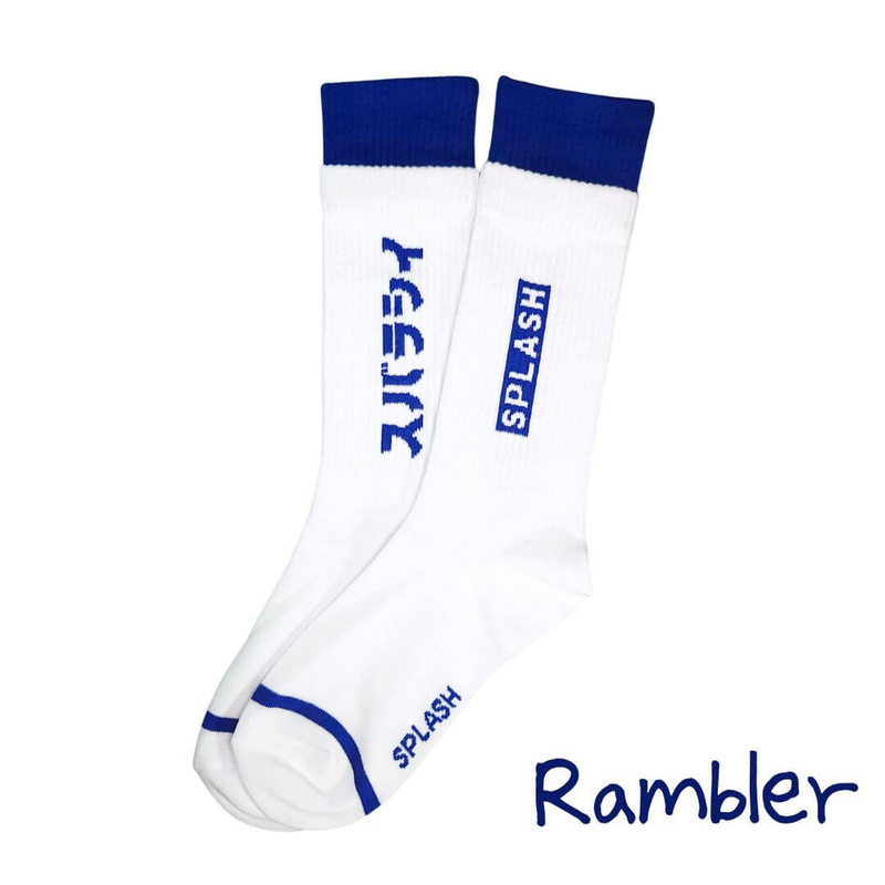 SPLASH 原襪系列白色運動襪  - 藍巴勒 Rambler