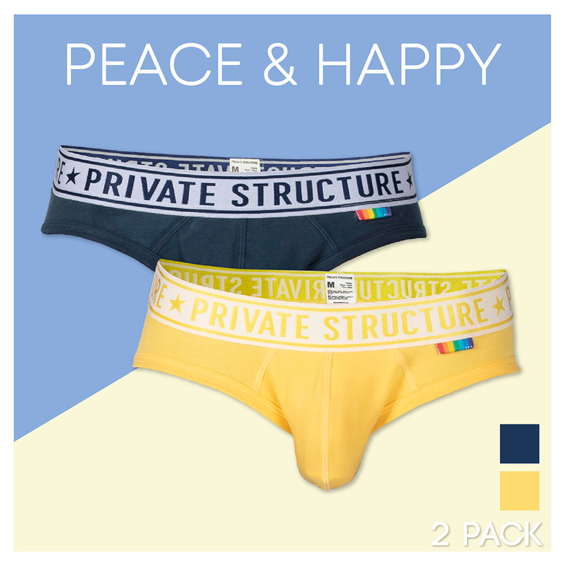 2件裝 - PRD 迷你三角內褲 - Yellow & Navy