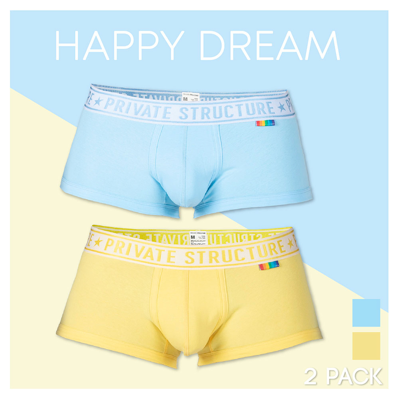 2件裝 - PRD 貼身四角內褲 - Yellow & Blue