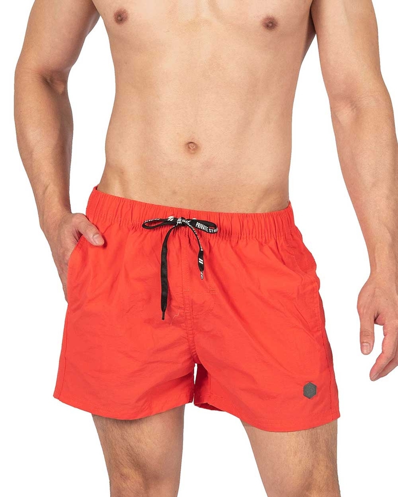 Beach Shorts 4464 - Hibicus Red