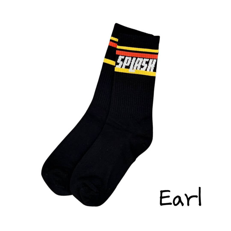 SPLASH 原襪系列黑色運動襪 - 伯爵 Earl