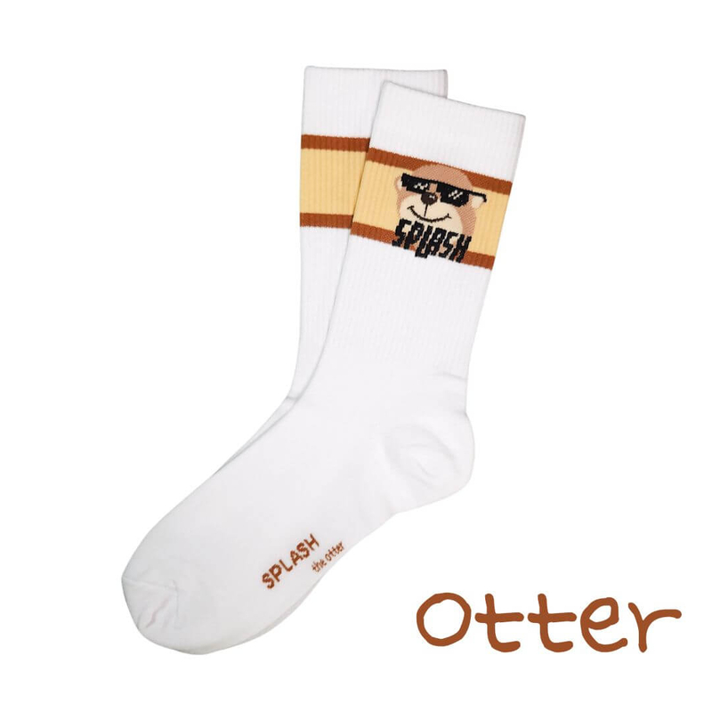 SPLASH 原襪系列 - 水獺君白襪 Otter