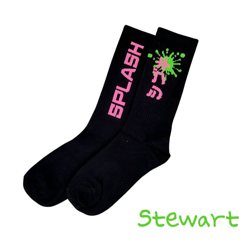 SPLASH 原襪系列黑色運動襪 - 史釗域 Stewart