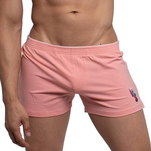 Lounge Shorts With Inner Bulge - Peach