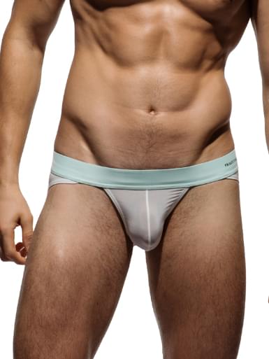 Color Peel Contrast Banded Bikini Brief