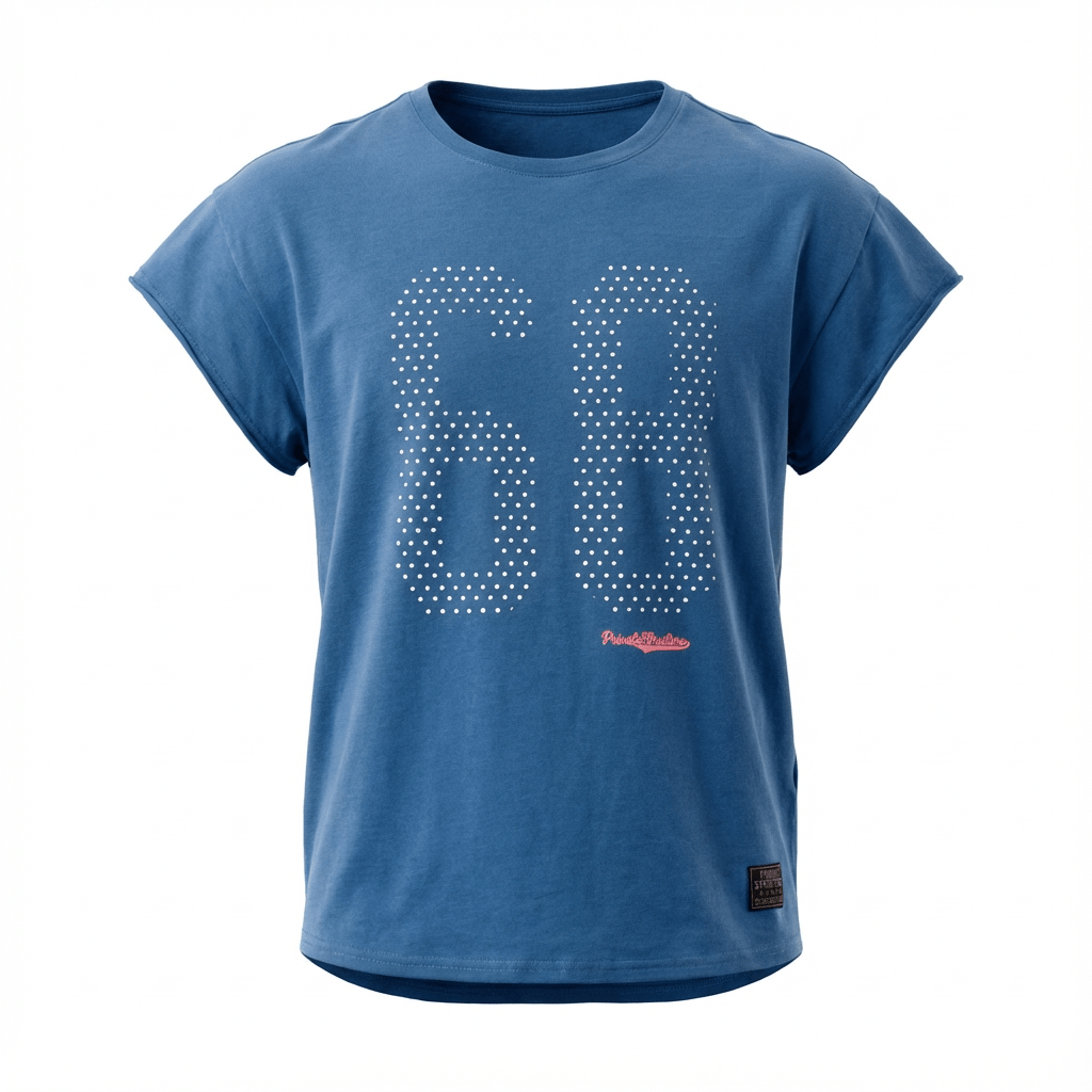 68 Cropped Sleeve Casual Tee - | Private Structure - | MAD Lifestyle