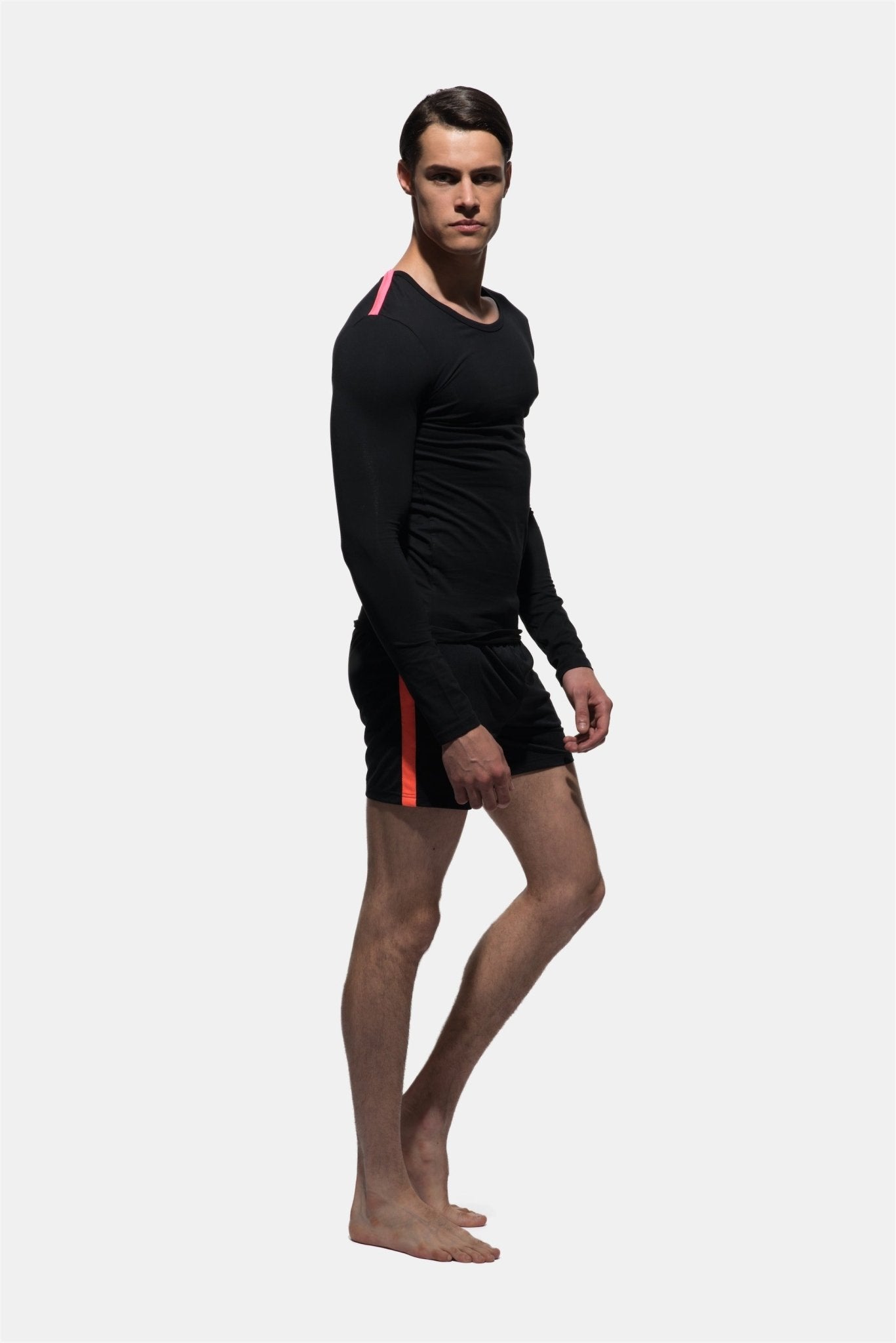 Fitted C Neck Long Sleeve Tee - | Private Structure - | MAD Lifestyle