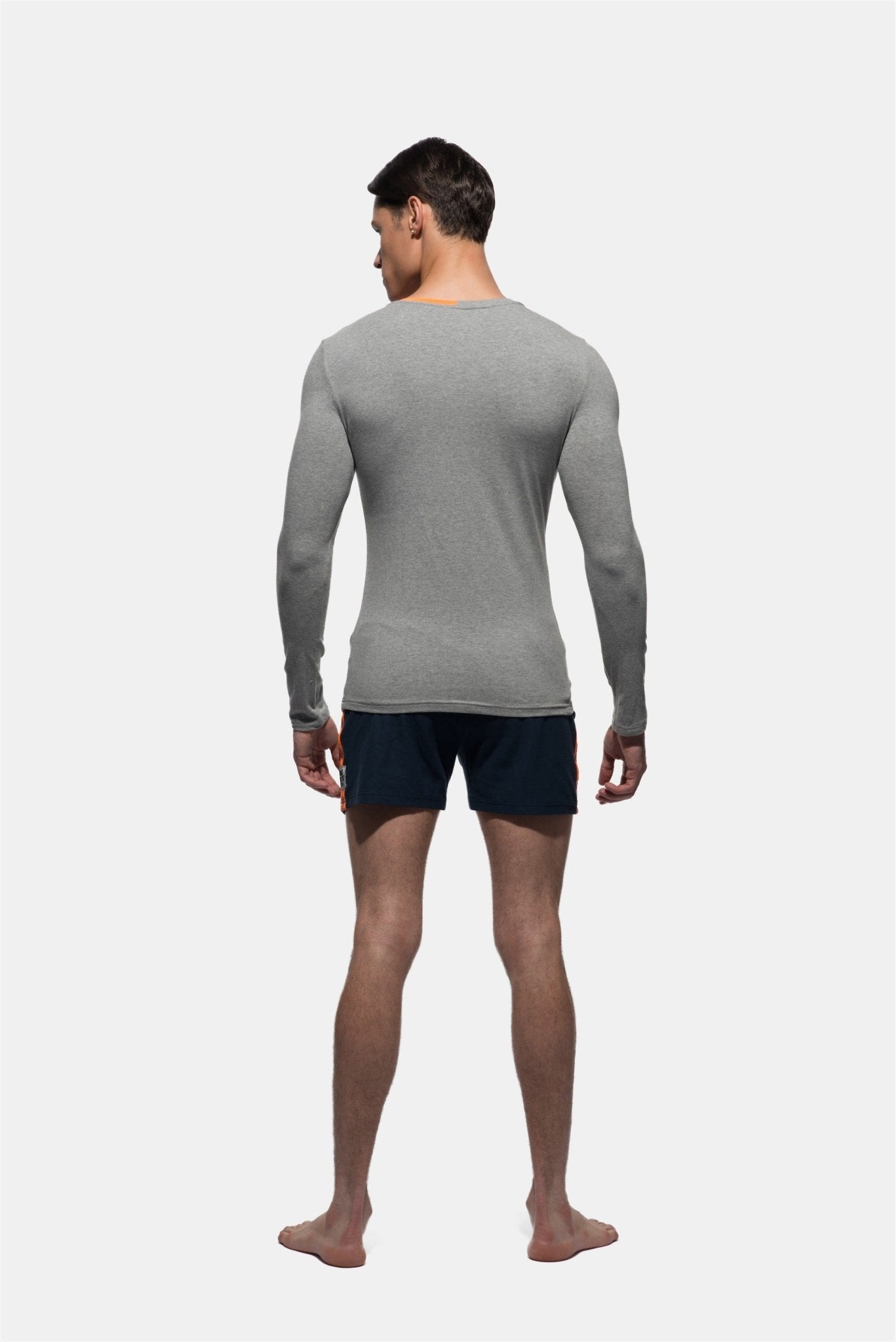 Fitted V Neck Long Sleeve Tee - | Private Structure - | MAD Lifestyle