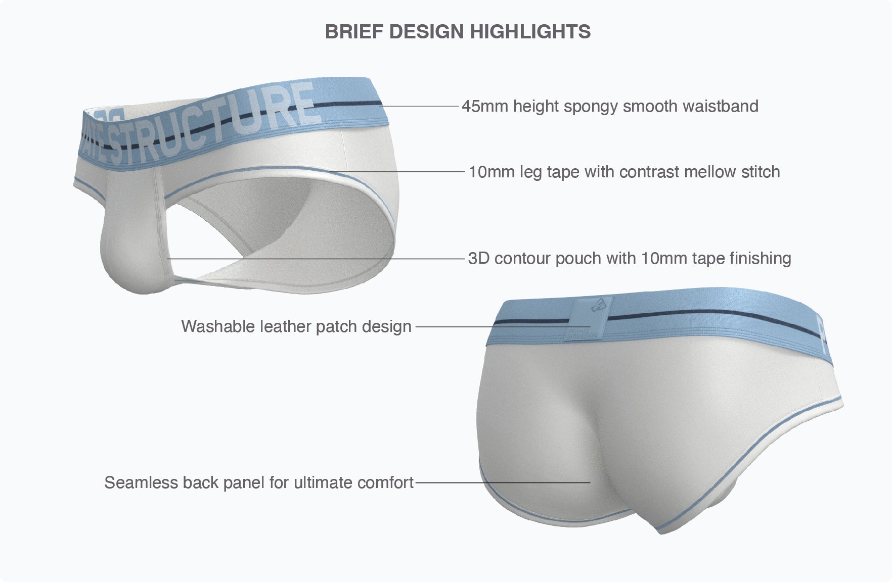 MO-LITE Patrols Contour Brief - Frist Date Blush - | Private Structure - | MAD Lifestyle