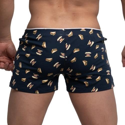 Lounge Shorts With Inner Bulge - Navy Sandwich