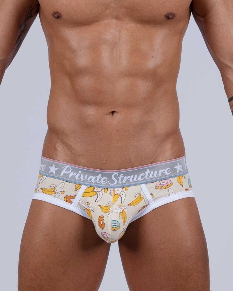 Classic Motif Mini Brief - Tea Break Ivory White