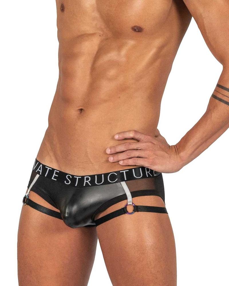 Alpha Low Waist Garter Mini - Shades Of Black